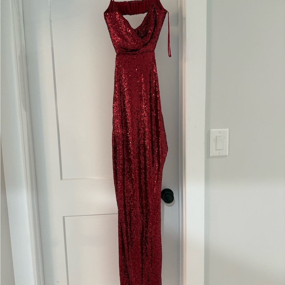 New Year’s Red Sequin Gown